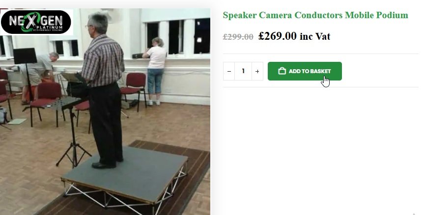 Buy NexGen stage podium