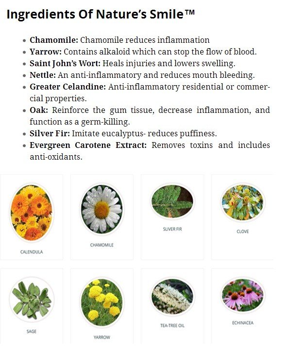 Nature's Smile Ingredients